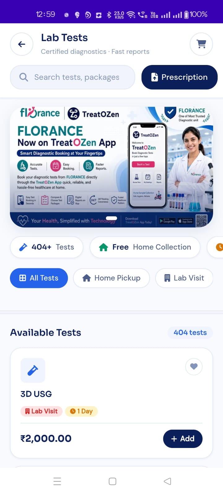 Treatozen screen 1